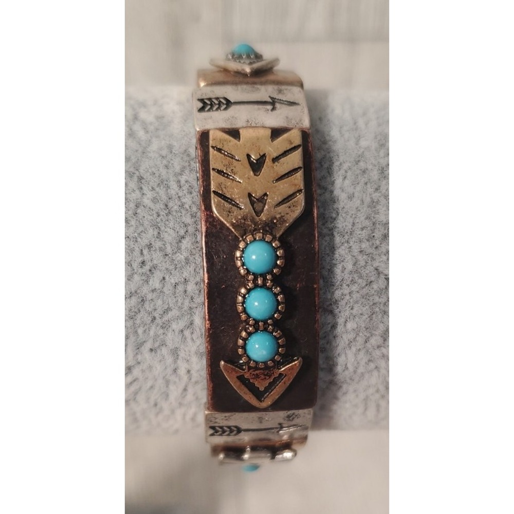 Aztec Bracelet Arrow Stretch Turquoise Color Beads Fashion Jewelry NEW